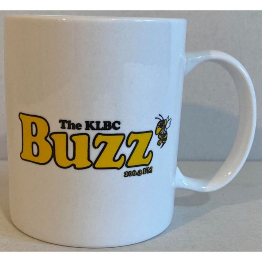 Vintage The KLBC Buzz 106.3 FM Radio Ceramic Mug. I Got Buzzed. Country. Texoma